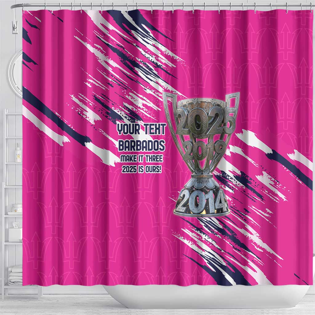 Caribbean Cricket Barbados Personalized Shower Curtain Make It Three 2025 is Ours - Wonder Print Shop