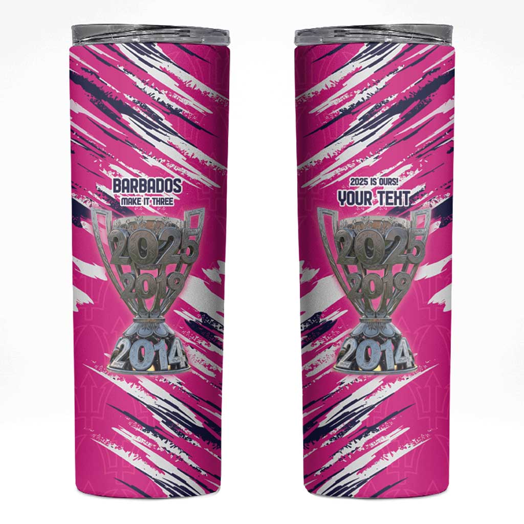 Caribbean Cricket Barbados Personalized Skinny Tumbler Make It Three 2025 is Ours - Wonder Print Shop