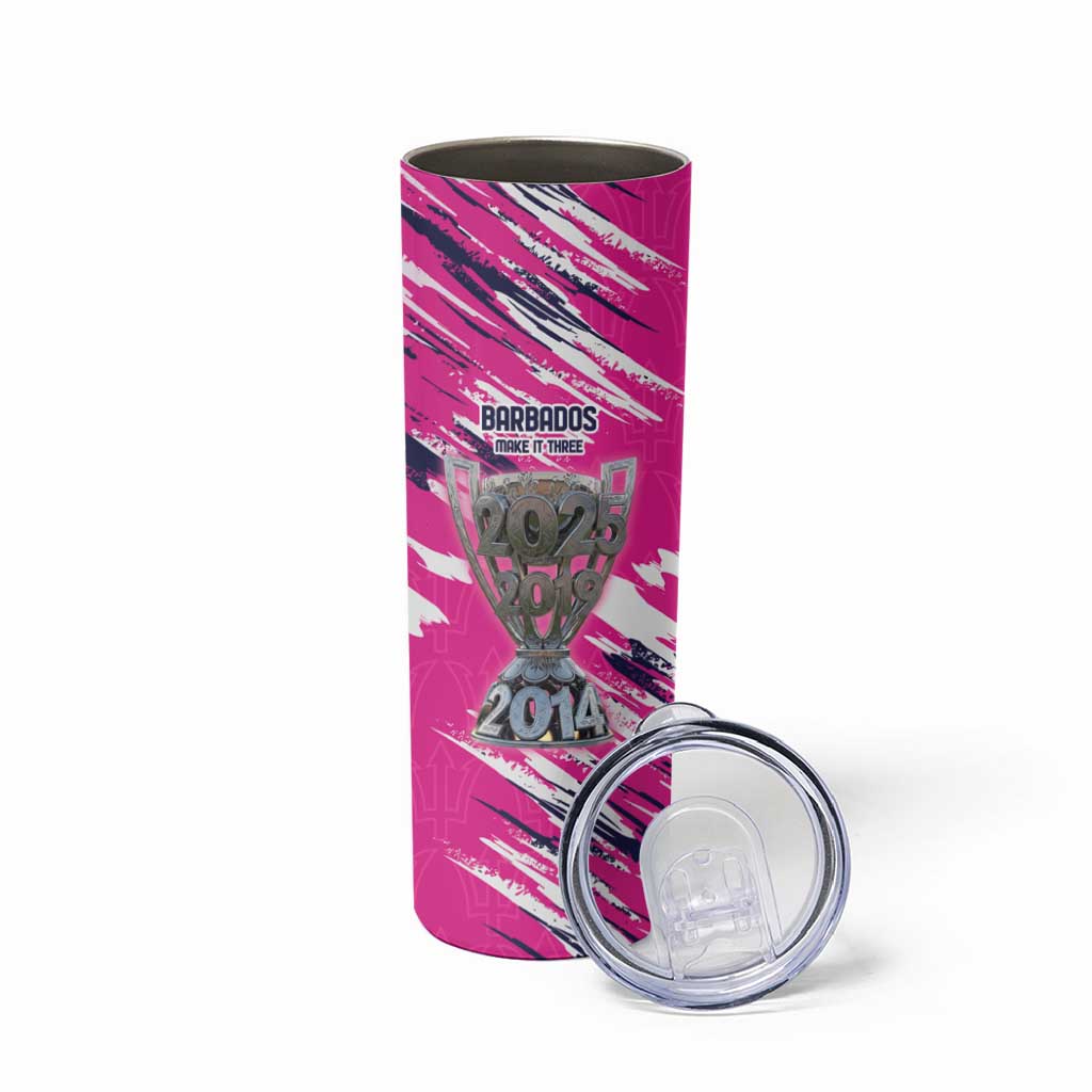 Caribbean Cricket Barbados Personalized Skinny Tumbler Make It Three 2025 is Ours - Wonder Print Shop