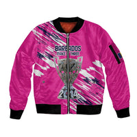 Caribbean Cricket Barbados Personalized Sleeve Zip Bomber Jacket Make It Three 2025 is Ours - Wonder Print Shop