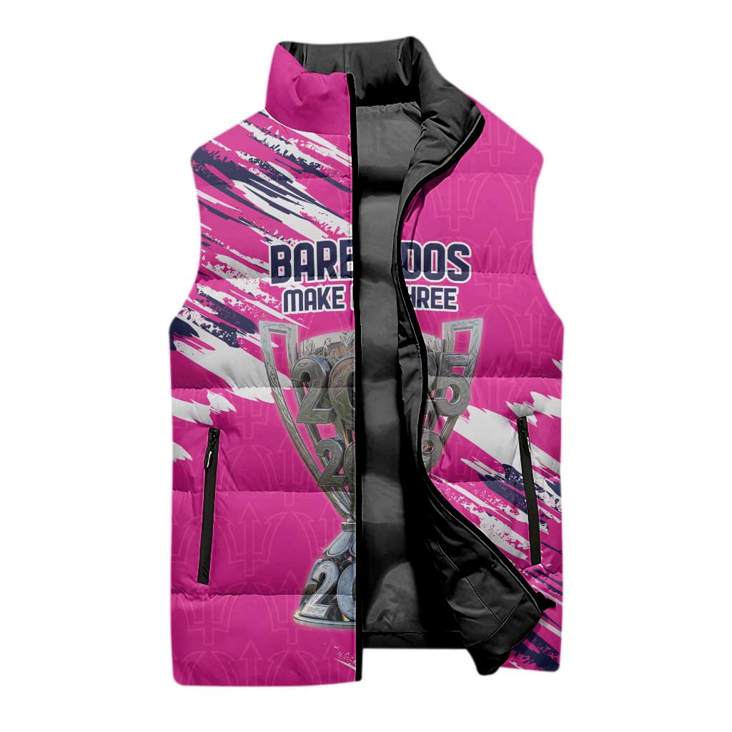 Caribbean Cricket Barbados Personalized Sleeveless Puffer Jacket Make It Three 2025 is Ours - Wonder Print Shop