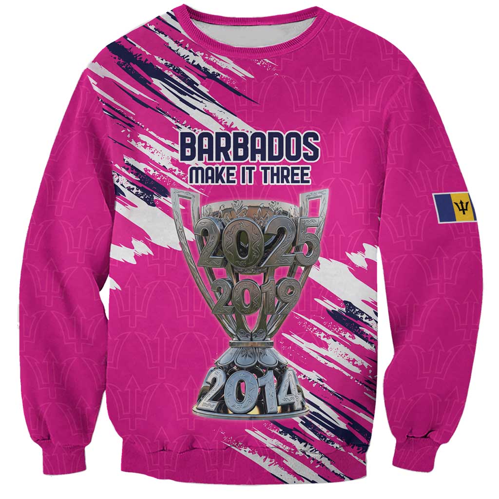 Caribbean Cricket Barbados Personalized Sweatshirt Make It Three 2025 is Ours - Wonder Print Shop