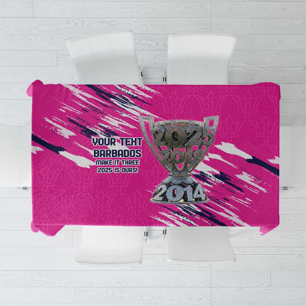 Caribbean Cricket Barbados Personalized Tablecloth Make It Three 2025 is Ours - Wonder Print Shop