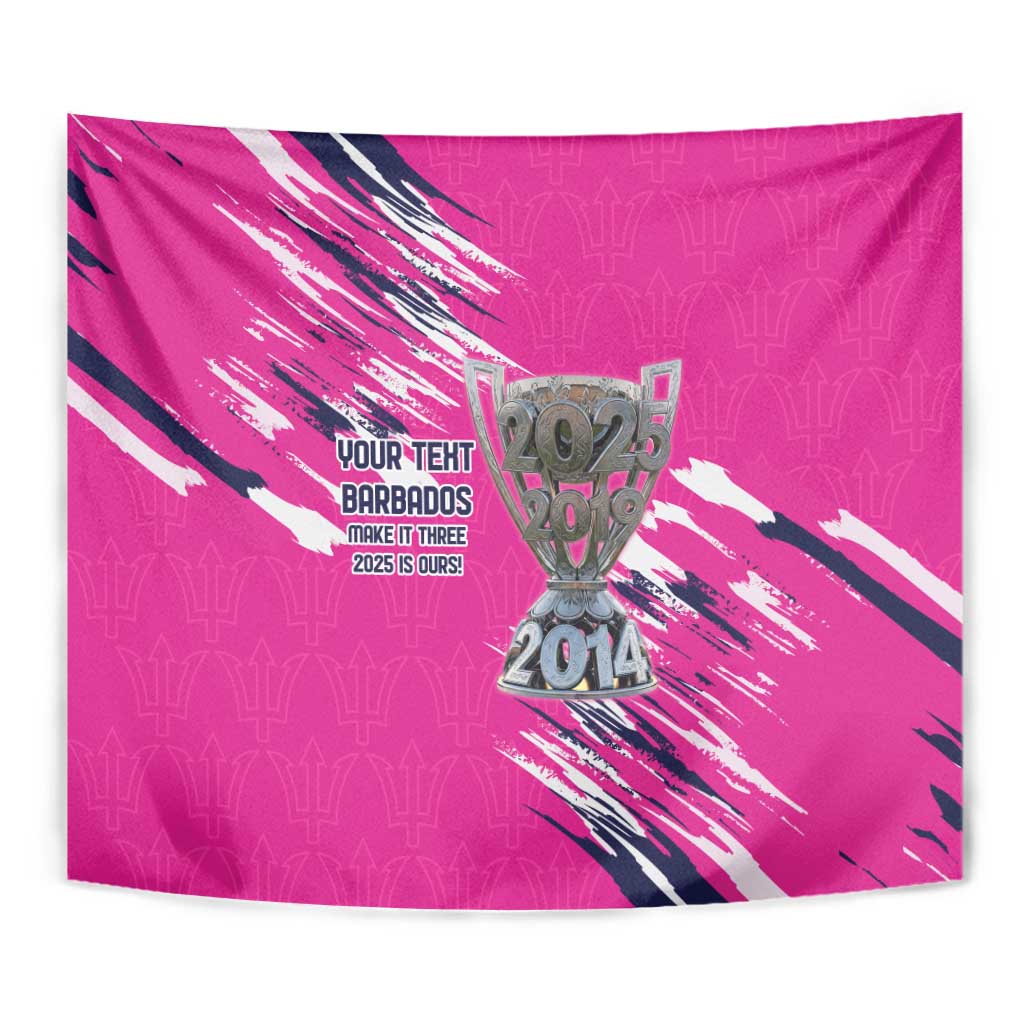 Caribbean Cricket Barbados Personalized Tapestry Make It Three 2025 is Ours - Wonder Print Shop