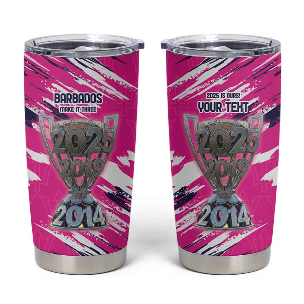 Caribbean Cricket Barbados Personalized Tumbler Cup Make It Three 2025 is Ours - Wonder Print Shop