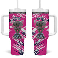 Caribbean Cricket Barbados Personalized Tumbler With Handle Make It Three 2025 is Ours - Wonder Print Shop
