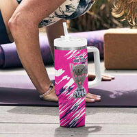 Caribbean Cricket Barbados Personalized Tumbler With Handle Make It Three 2025 is Ours - Wonder Print Shop