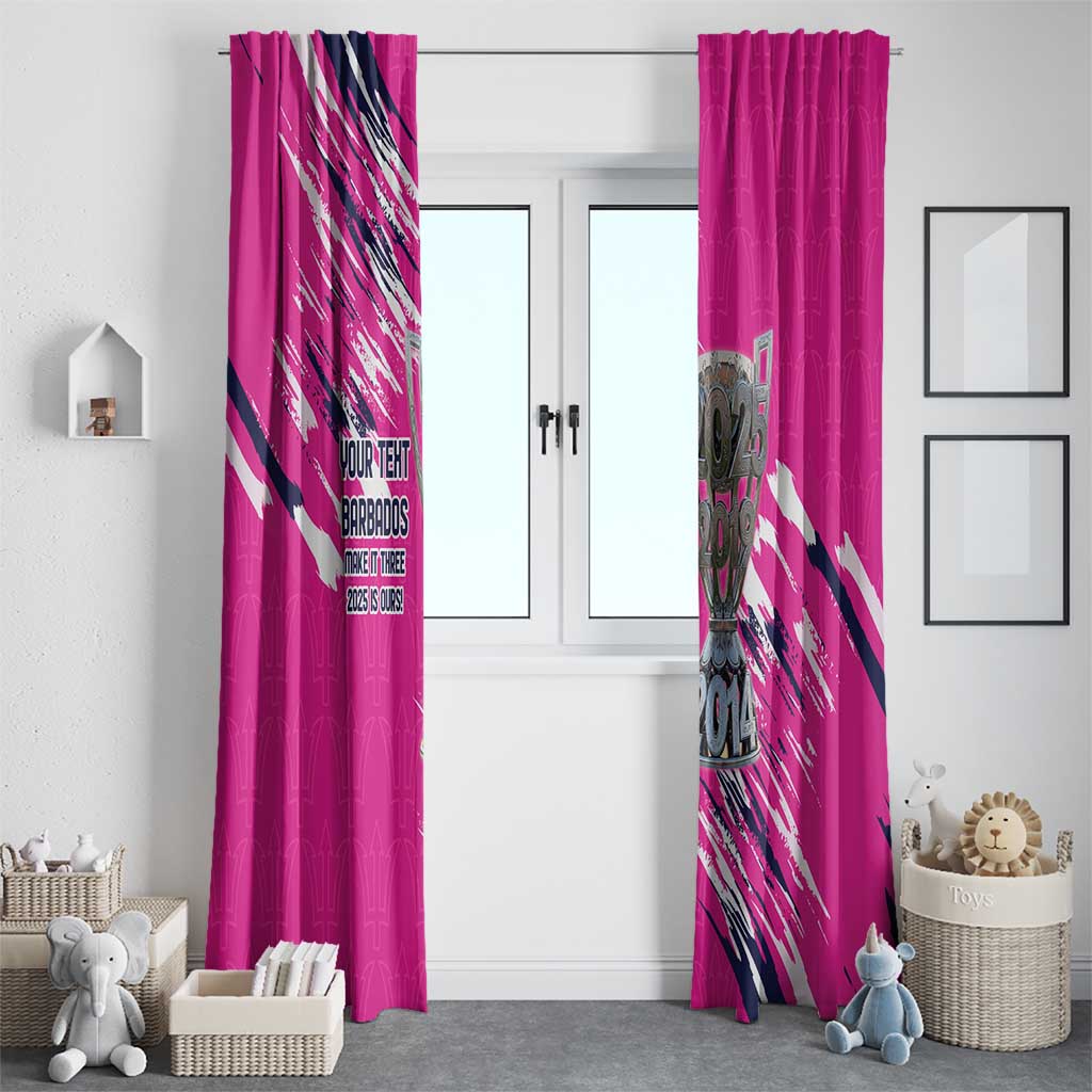 Caribbean Cricket Barbados Personalized Window Curtain Make It Three 2025 is Ours - Wonder Print Shop