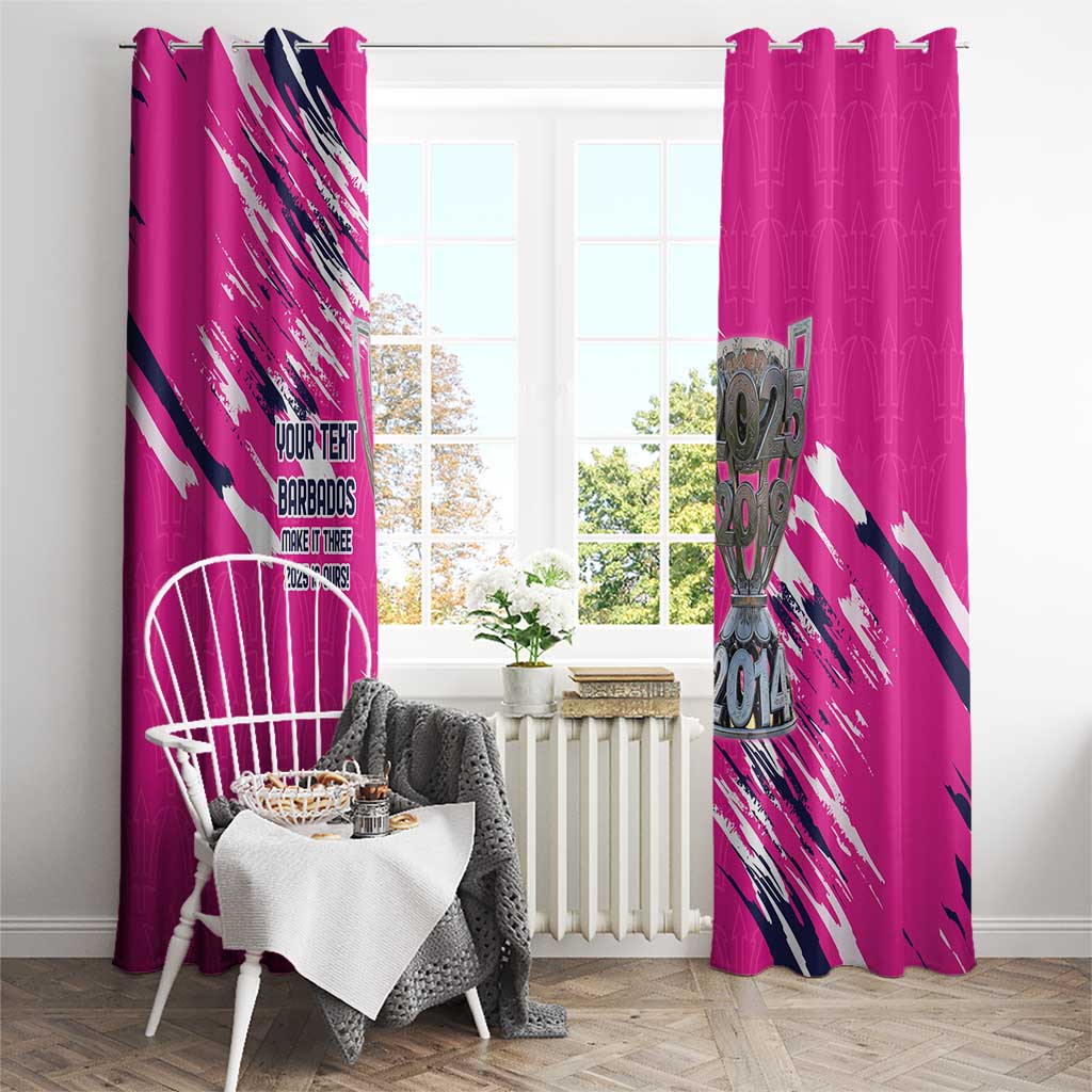 Caribbean Cricket Barbados Personalized Window Curtain Make It Three 2025 is Ours - Wonder Print Shop