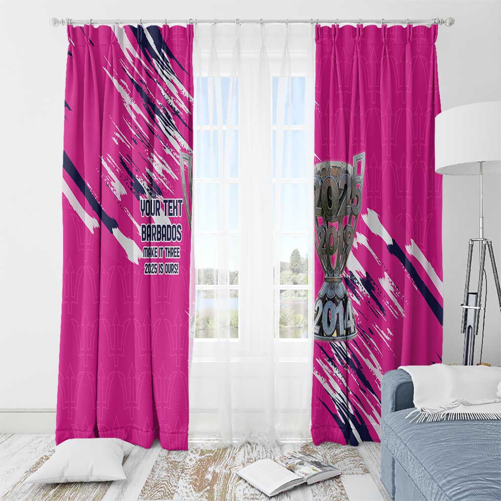 Caribbean Cricket Barbados Personalized Window Curtain Make It Three 2025 is Ours - Wonder Print Shop