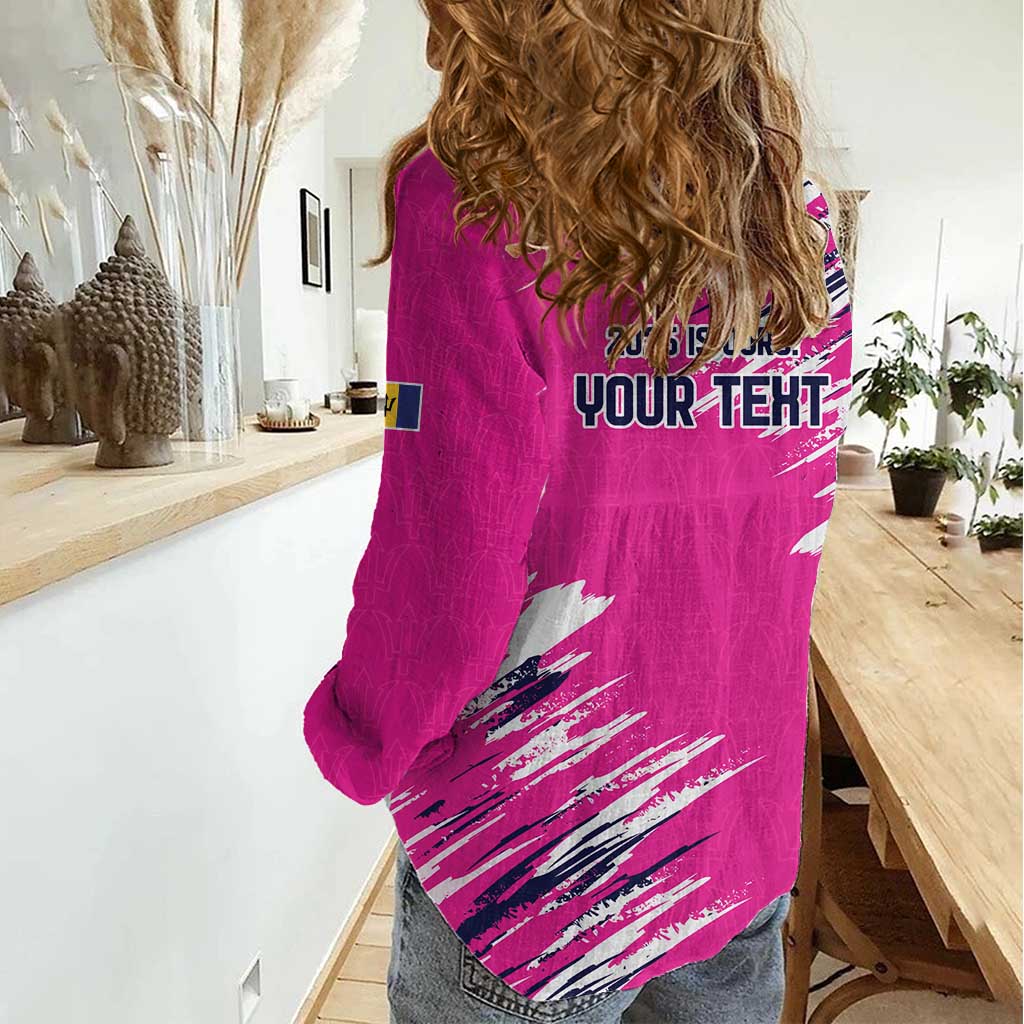 Caribbean Cricket Barbados Personalized Women Casual Shirt Make It Three 2025 is Ours - Wonder Print Shop