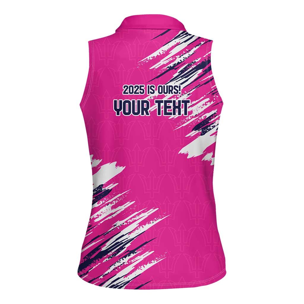 Caribbean Cricket Barbados Personalized Women Sleeveless Polo Shirt Make It Three 2025 is Ours - Wonder Print Shop