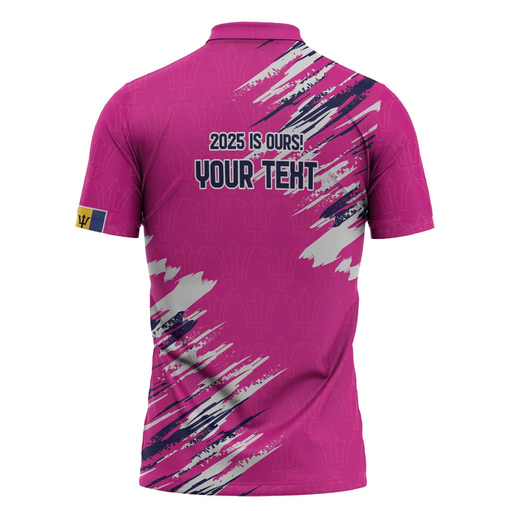 Caribbean Cricket Barbados Personalized Zipper Polo Shirt Make It Three 2025 is Ours - Wonder Print Shop