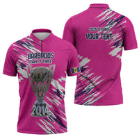 Caribbean Cricket Barbados Personalized Zipper Polo Shirt Make It Three 2025 is Ours - Wonder Print Shop