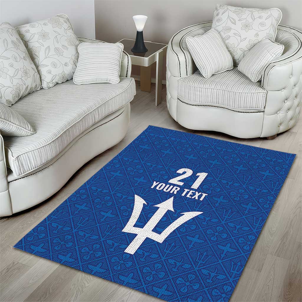 Caribbean Cricket Barbados Custom Area Rug Strike of the Tridents - Wonder Print Shop