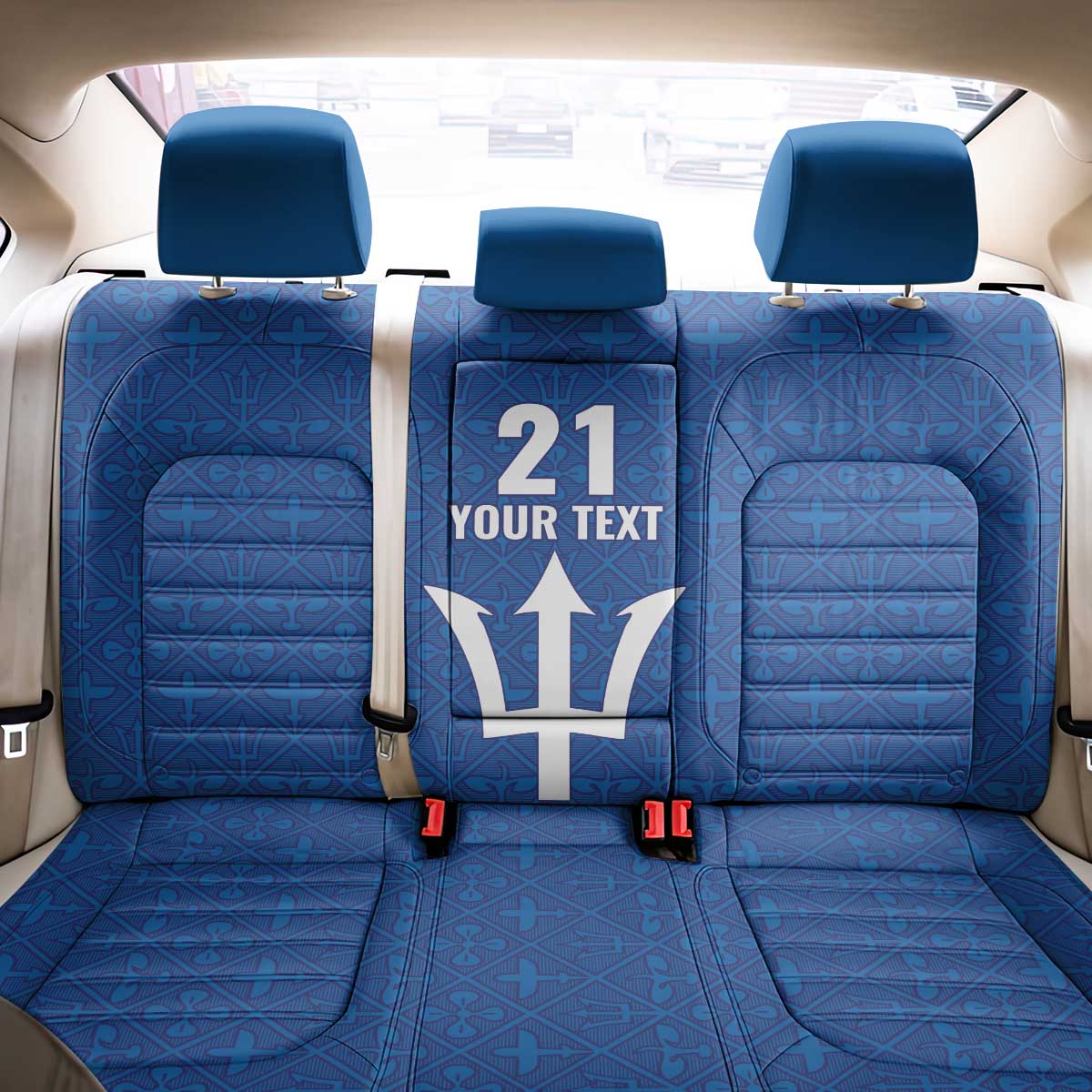 Caribbean Cricket Barbados Custom Back Car Seat Cover Strike of the Tridents - Wonder Print Shop