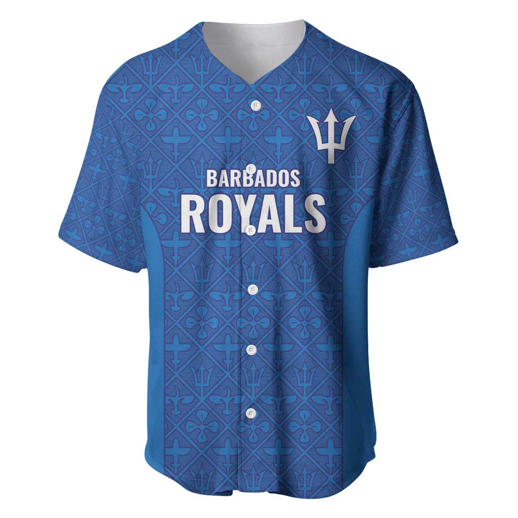 Caribbean Cricket Barbados Custom Baseball Jersey Strike of the Tridents - Wonder Print Shop