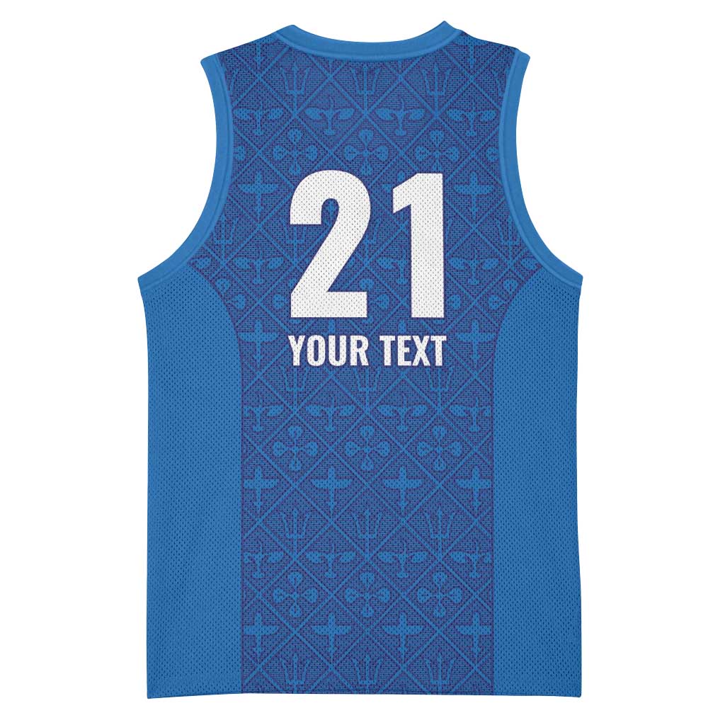 Caribbean Cricket Barbados Custom Basketball Jersey Strike of the Tridents - Wonder Print Shop