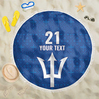 Caribbean Cricket Barbados Custom Beach Blanket Strike of the Tridents - Wonder Print Shop