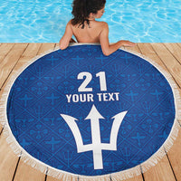 Caribbean Cricket Barbados Custom Beach Blanket Strike of the Tridents - Wonder Print Shop