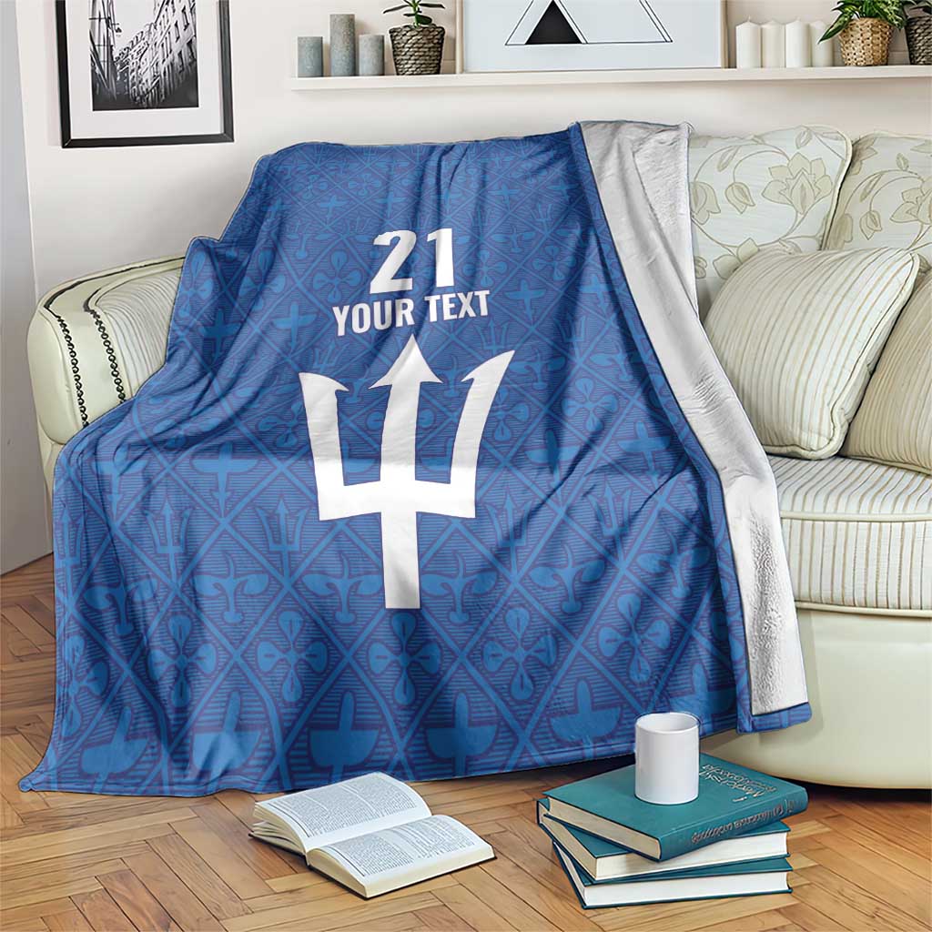 Caribbean Cricket Barbados Custom Blanket Strike of the Tridents - Wonder Print Shop
