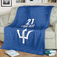 Caribbean Cricket Barbados Custom Blanket Strike of the Tridents - Wonder Print Shop