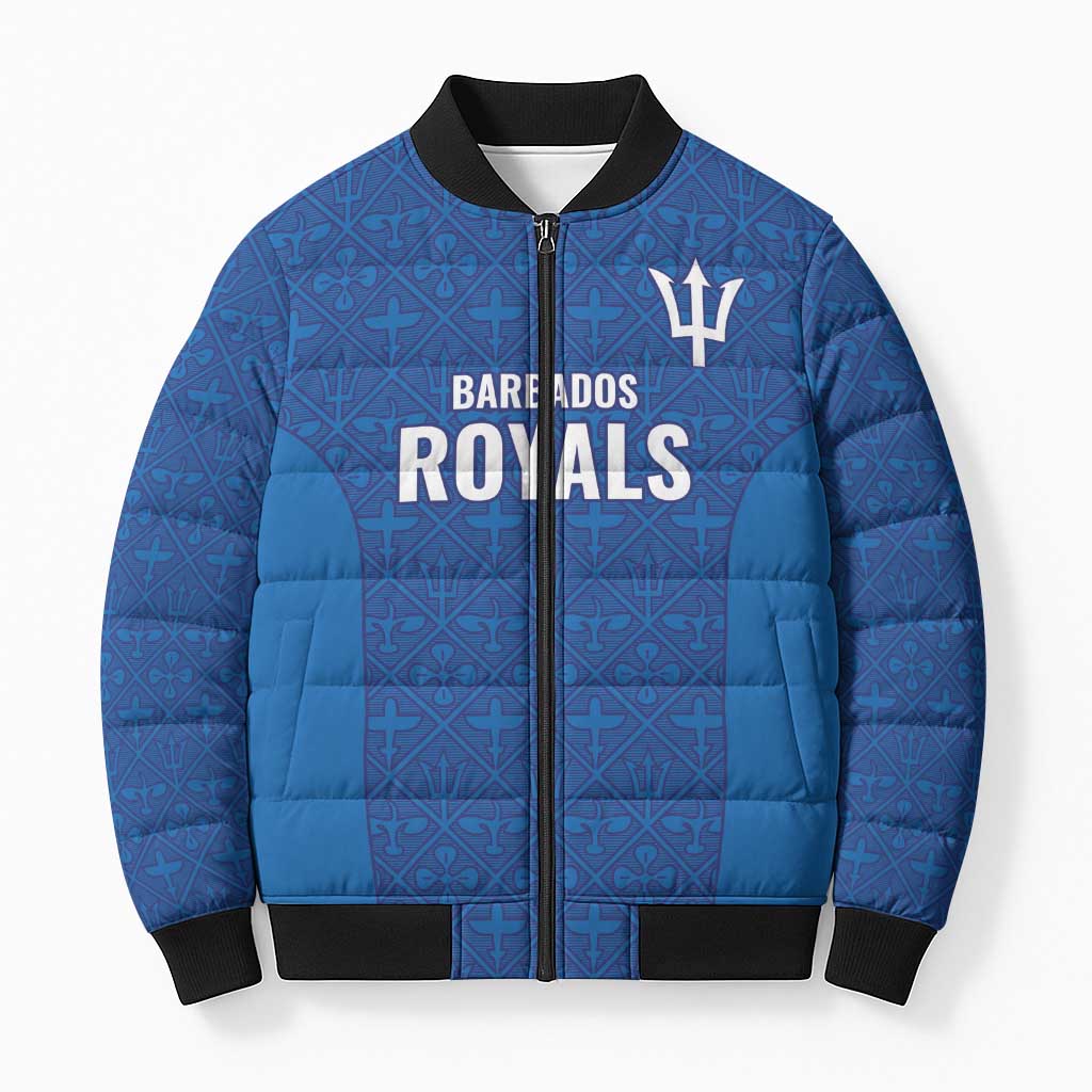 Caribbean Cricket Barbados Custom Bomber Puffer Jacket Strike of the Tridents - Wonder Print Shop
