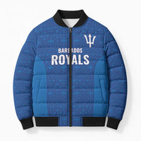 Caribbean Cricket Barbados Custom Bomber Puffer Jacket Strike of the Tridents - Wonder Print Shop