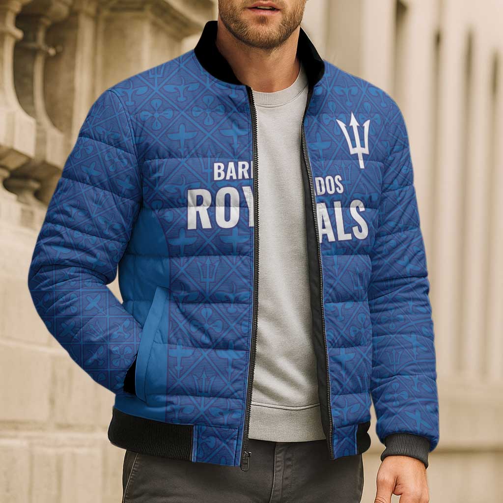 Caribbean Cricket Barbados Custom Bomber Puffer Jacket Strike of the Tridents - Wonder Print Shop