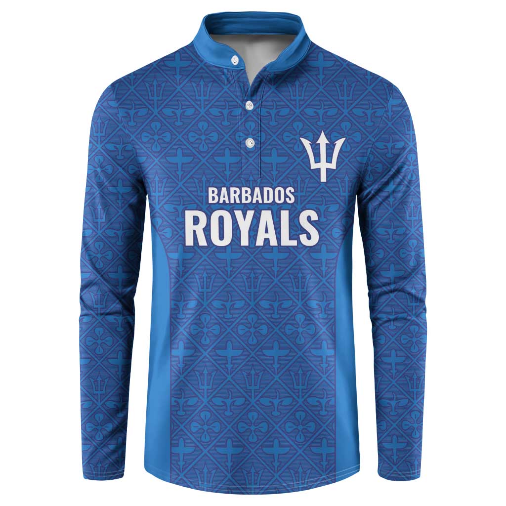 Caribbean Cricket Barbados Custom Button Sweatshirt Strike of the Tridents - Wonder Print Shop
