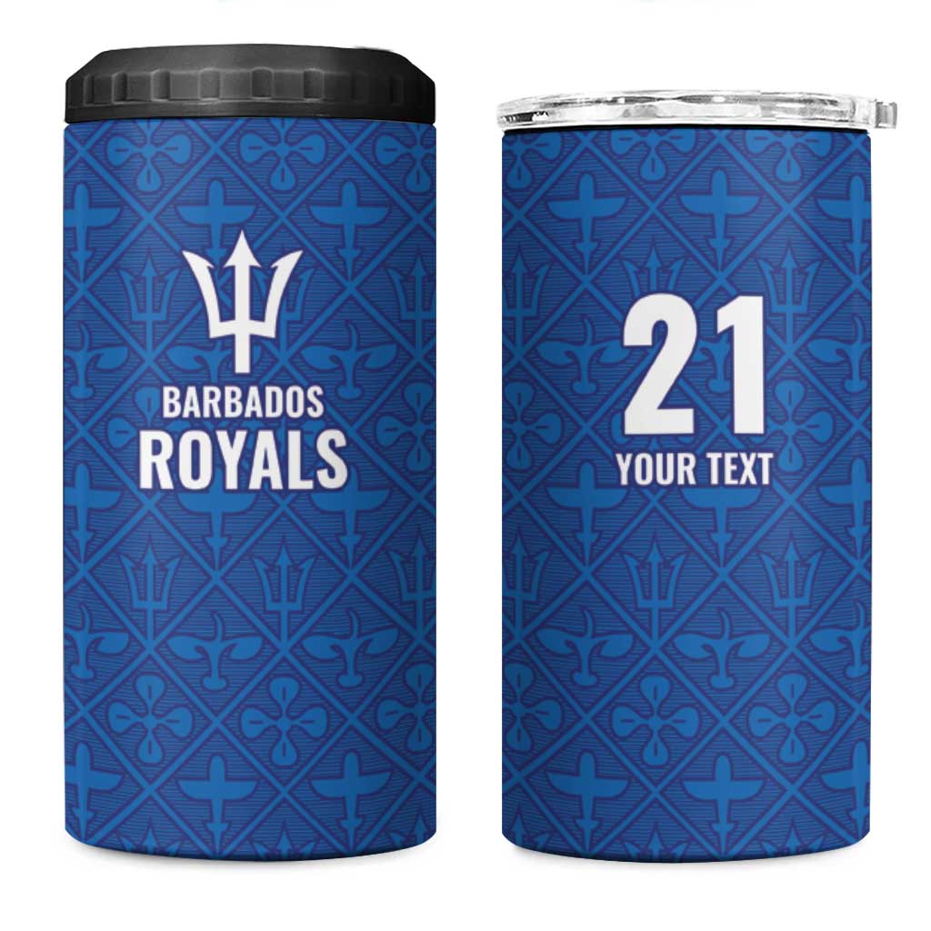 Caribbean Cricket Barbados Custom 4 in 1 Can Cooler Tumbler Strike of the Tridents - Wonder Print Shop