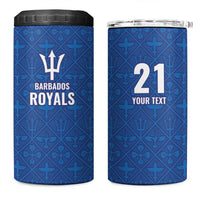 Caribbean Cricket Barbados Custom 4 in 1 Can Cooler Tumbler Strike of the Tridents - Wonder Print Shop
