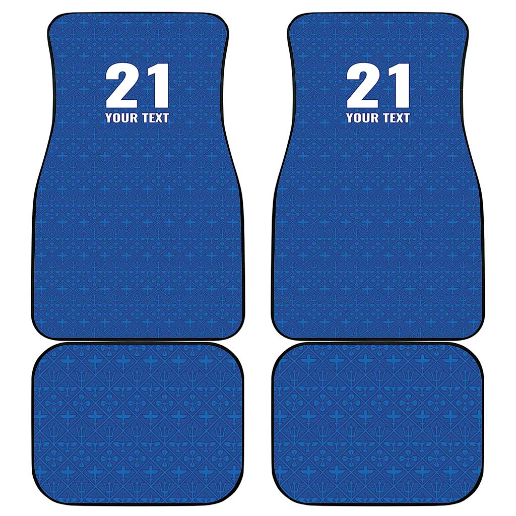 Caribbean Cricket Barbados Custom Car Mats Strike of the Tridents - Wonder Print Shop