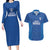 Caribbean Cricket Barbados Custom Couples Matching Long Sleeve Bodycon Dress and Hawaiian Shirt Strike of the Tridents - Wonder Print Shop