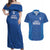 Caribbean Cricket Barbados Custom Couples Matching Off Shoulder Maxi Dress and Hawaiian Shirt Strike of the Tridents - Wonder Print Shop