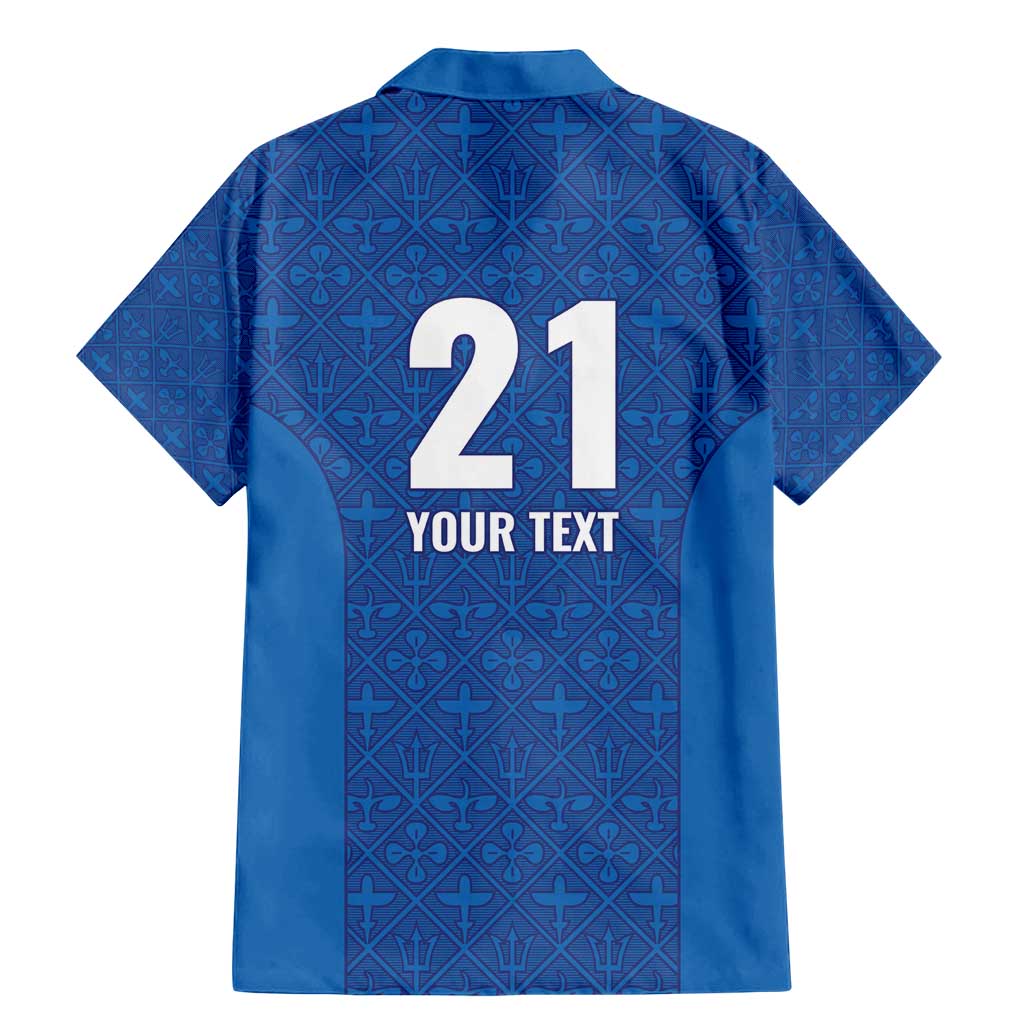 Caribbean Cricket Barbados Custom Family Matching Mermaid Dress and Hawaiian Shirt Strike of the Tridents - Wonder Print Shop