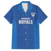 Caribbean Cricket Barbados Custom Family Matching Off The Shoulder Long Sleeve Dress and Hawaiian Shirt Strike of the Tridents - Wonder Print Shop