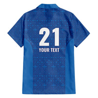 Caribbean Cricket Barbados Custom Family Matching Off The Shoulder Long Sleeve Dress and Hawaiian Shirt Strike of the Tridents - Wonder Print Shop