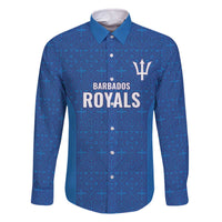 Caribbean Cricket Barbados Custom Family Matching Off The Shoulder Long Sleeve Dress and Hawaiian Shirt Strike of the Tridents - Wonder Print Shop