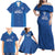 Caribbean Cricket Barbados Custom Family Matching Off Shoulder Maxi Dress and Hawaiian Shirt Strike of the Tridents - Wonder Print Shop