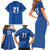 Caribbean Cricket Barbados Custom Family Matching Short Sleeve Bodycon Dress and Hawaiian Shirt Strike of the Tridents - Wonder Print Shop