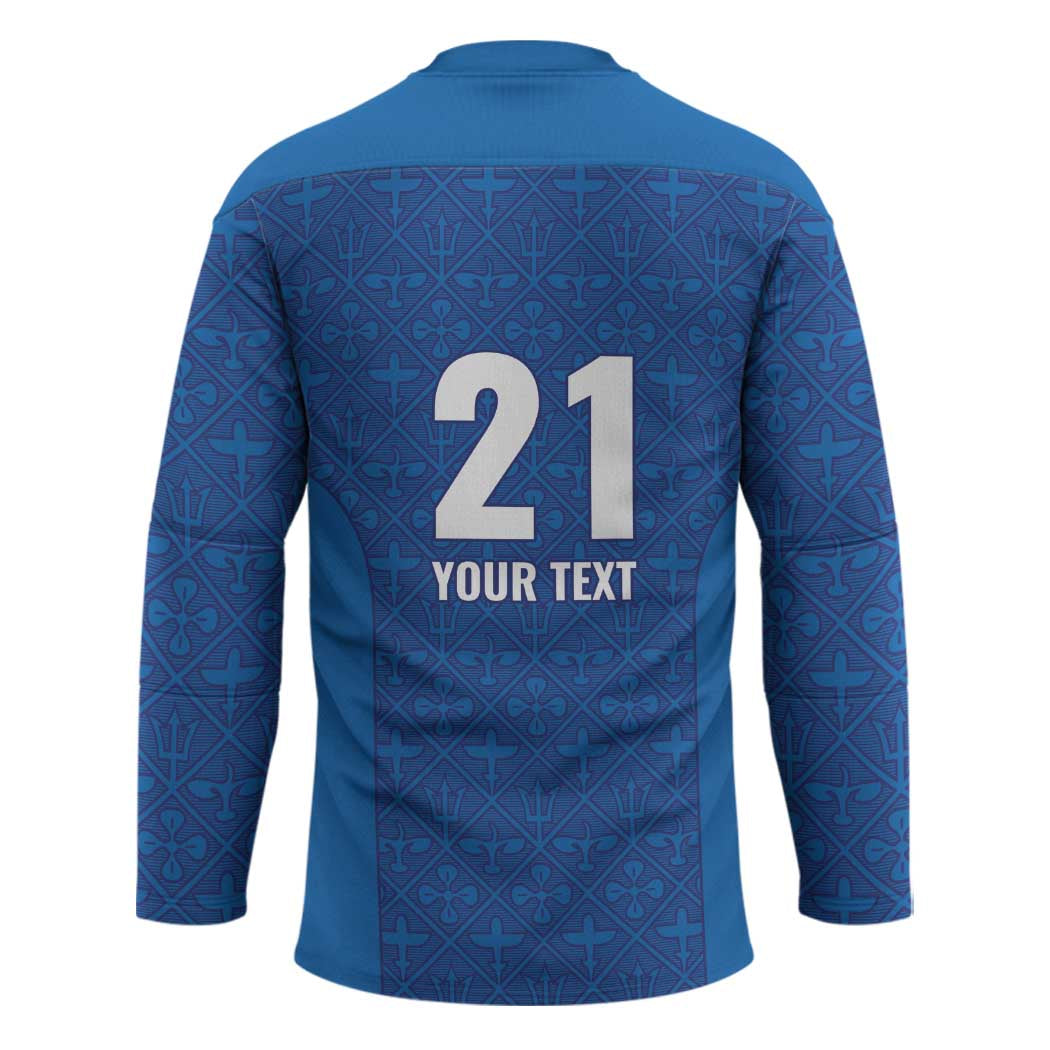 Caribbean Cricket Barbados Custom Hockey Jersey Strike of the Tridents - Wonder Print Shop