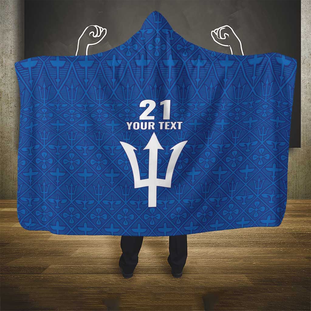 Caribbean Cricket Barbados Custom Hooded Blanket Strike of the Tridents - Wonder Print Shop