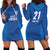 Caribbean Cricket Barbados Custom Hoodie Dress Strike of the Tridents - Wonder Print Shop