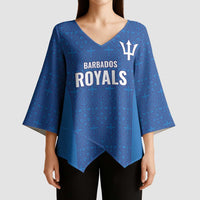 Caribbean Cricket Barbados Custom Kimono Sleeve Blouse Strike of the Tridents - Wonder Print Shop