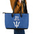 Caribbean Cricket Barbados Custom Leather Tote Bag Strike of the Tridents - Wonder Print Shop