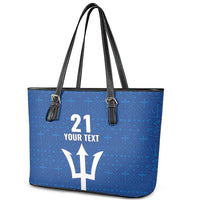 Caribbean Cricket Barbados Custom Leather Tote Bag Strike of the Tridents - Wonder Print Shop