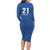 Caribbean Cricket Barbados Custom Long Sleeve Bodycon Dress Strike of the Tridents - Wonder Print Shop