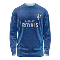 Caribbean Cricket Barbados Custom Long Sleeve Shirt Strike of the Tridents - Wonder Print Shop