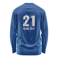Caribbean Cricket Barbados Custom Long Sleeve Shirt Strike of the Tridents - Wonder Print Shop